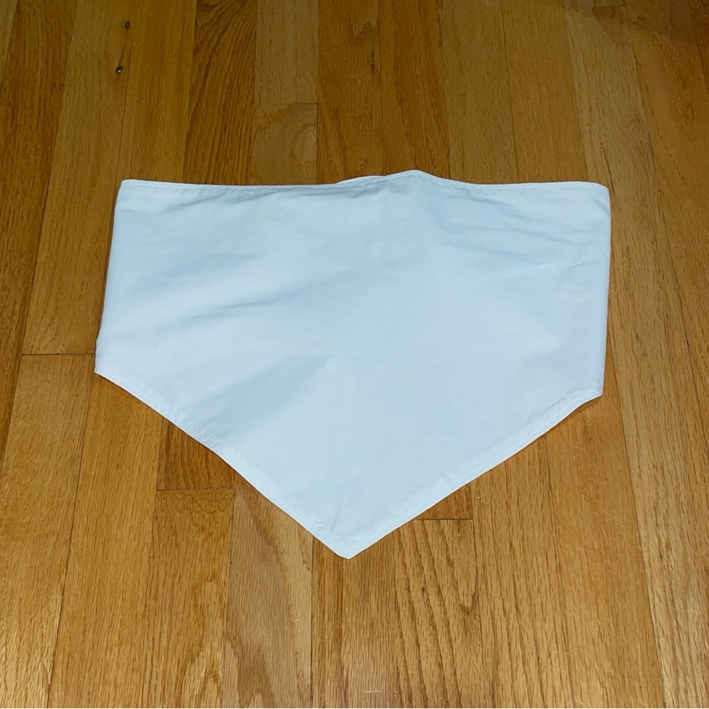 Zara White Linen Bandana Crop Top